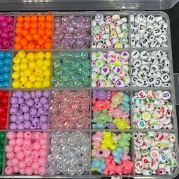 Maleta Kit de Miçangas com Mais de 1500 Peças e 10 Metros de fio, Perfeito para Confecção de Joias, Pulseiras, Colares... - Image 6