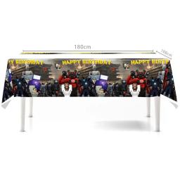 Skibidi-Decoração De Festa De Aniversário, Balões, Banner, Toppers De Bolo, Talheres, Fontes Do Partido, Contexto, Número, Brinquedos Do Chuveiro Do Bebê - Image 3
