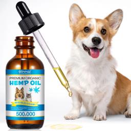 Óleo Orgânico Premium com Multivitaminas para a Ansiedade, Dor e Estresse em Cães. Suporte para Quadril e Articulações, Suporte Imunológico, Estimulante do Apetite - Image 3