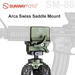 Sunwayfoto SM-86 caça tripé rifles arma resto para tiro sela montar para arca swiss braçadeira adaptador - Image 1