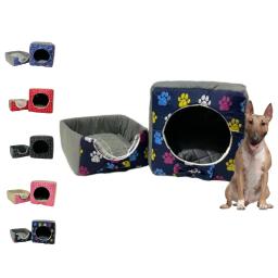 Casinha Pet Iglu 3 em 1: Grande: Caminha para Cachorro e Gato em Suede + Almofada Confortável- no Frio Casa e no Calor Cama - Image 1