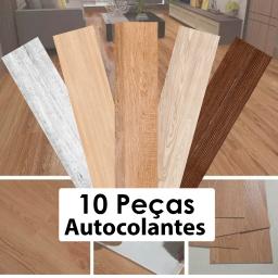 Kit 10 Porcelanato Autocolante Adesivo Para Piso Brilhante Vinílico 3d Impermeável - Image 1