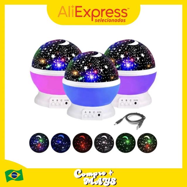 Luminária Projetor Estelar 360º Galaxy com Envio Rápido para Todo o Brasil
