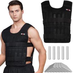 Colete masculino de treinamento com peso, colete de ginástica ajustável, equipamentos de fitness, equipamentos esportivos, 20kg - Image 1