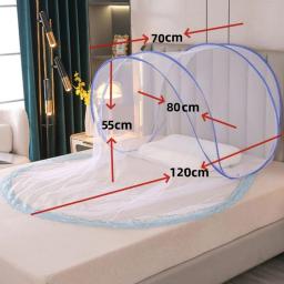 Rede anti-mosquito dobrável para dormir na cabeça, rede de mosquito portátil para cama, verão, novo, 2021 - Image 5