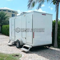 Cabine de vidro portátil com chuveiro deslizante, banheiro de luxo, reboque para venda, Camping - Image 4