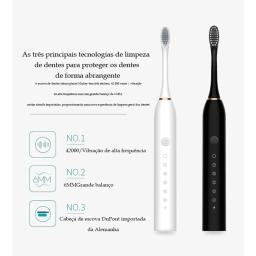 Escova de dente elétrica 6 modos de trabalho Recarregável Qualidade - Image 4