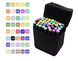 40 Cores Caneta Marcadora De Cabeça Dupla Oleosa Montagem Artística Para Estudantes Material Escolar Papelaria - Neverdie Store - Image 2