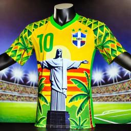 Brasil edição especial camisa de futebol para homens e mulheres, roupas esportivas ao ar livre, camisola respirável casual, verão, 2024 - Image 6