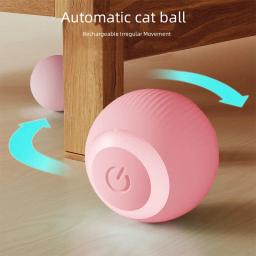 Bola de rolamento inteligente gato brinquedo elétrico automático gato brinquedos interativos para gatos treinamento auto-mover gatinho brinquedos para animais de estimação acessórios - Image 1