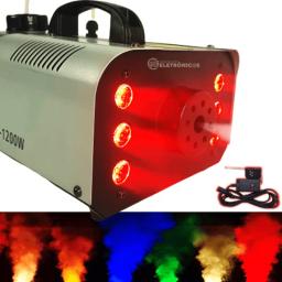 Maquina De Fumaça Profissional 1200w 6 LEDs Iluminação RGB Com Controle Remoto LKY91200110 - Image 3