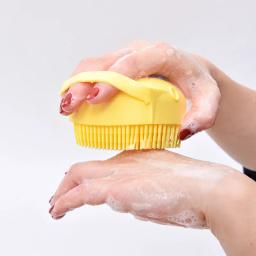 Esponja De Silicone Para Banho Com Dispenser Shampoo Sabonete Escova Crianças Adultos e Pets - Image 4