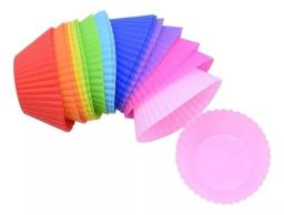 Forma De Silicone Para Cupcake Bolo E Muffin Assadeira Antiaderente Com 12 Cavidades Durável E Flexível Ideal Para Confeitaria - Image 4
