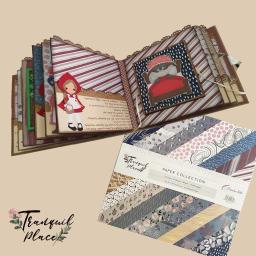 Papel de decoração para scrapbooking, padrão para artesanato, composto por um lado com designs - Image 2