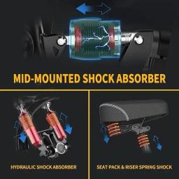 Motor elétrico da bicicleta com bateria removível, cidade Commuter, absorção multi-choque, cidade Commuter, 22MPH, velocidade máxima, 14 no pneu, 48V, 15Ah, 400W - Image 4