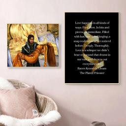 Brilho por raven kennedy pintura cartaz da lona o prisioneiro chapeado série imprime amor citação parede imagem prateleiras bookish decoração - Image 1