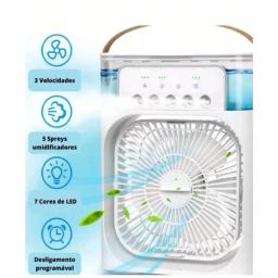 Mini Ar Condicionado Ventilador Umidificador Climatizador e Ventilador Portátil Mini Recarregável Usb - Image 1