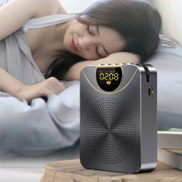 Relógio sem fio megafone amplificador de voz portátil professor guia microfone alto-falante 5w suporte tf cartão u conexão disco - Image 5