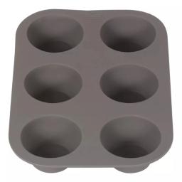 Forma Silicone Para Cupcakes Flexível Fácil Remoção 6 Cavidades - Cinza Ou Preto - Image 2