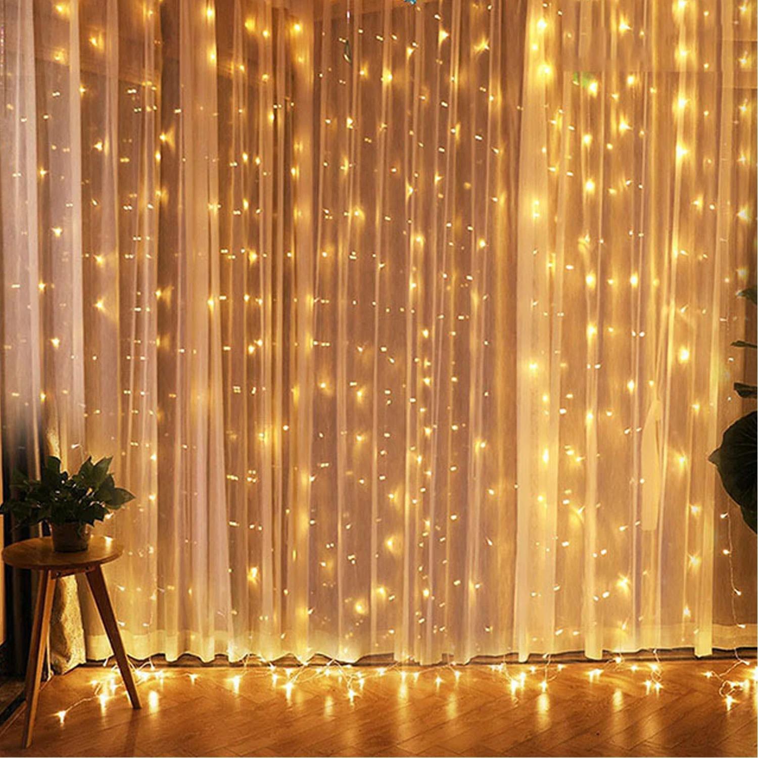 Cortina 500 Leds 2,8m x 2,5m 110/220v decoração natal, formatura, festas de debutante Luzes de led luxo decoração interna - Image 1