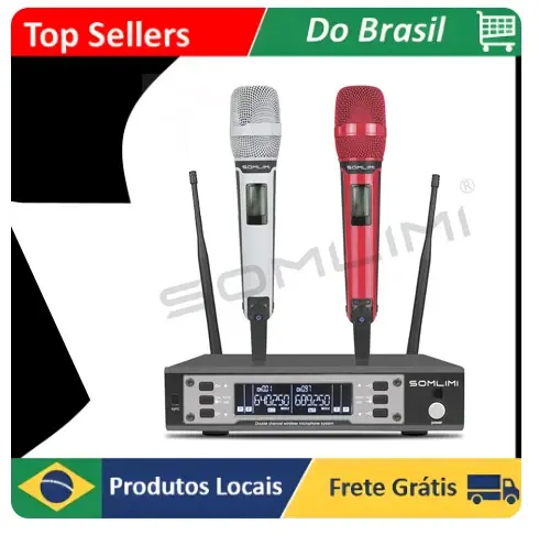 Microfone Profissional Vermelho EW135G4 para Estúdios, Apresentações e Gravações de Vídeo e Áudio