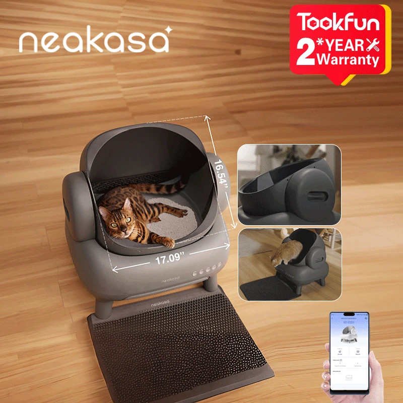 Neakasa-Caixa de areia automática para gatos, M1, auto-limpante, sem odores, caixa de areia para gatos, produto inteligente para gatos, produto auto-limpante - Image 1