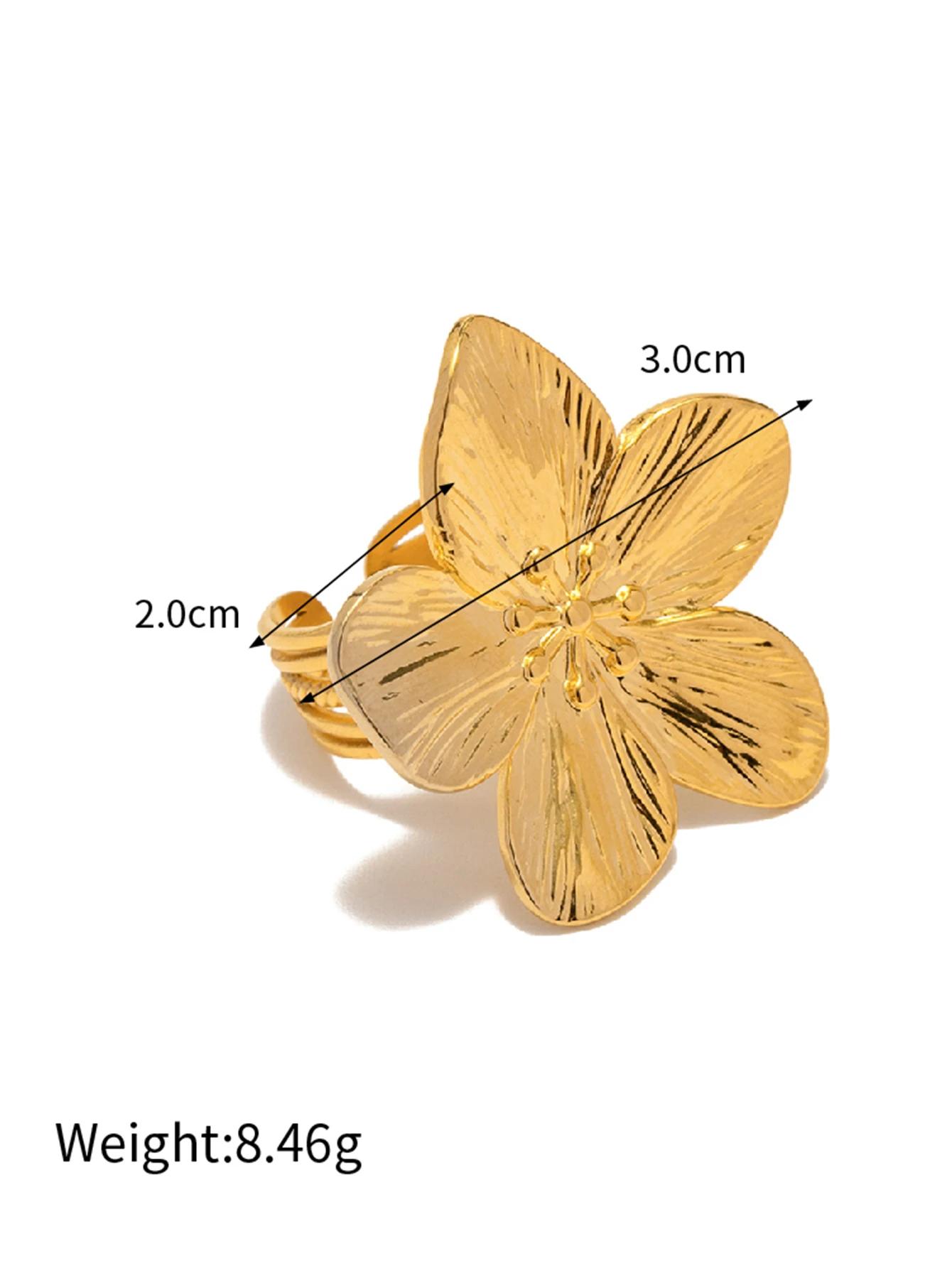 Uworld-Brincos com flores vintage elegantes para mulheres, hipoalergênico, banhado a ouro 18K, aço inoxidável, festa - Image 1