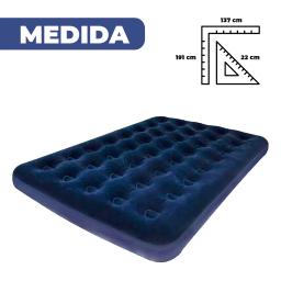 Colchão Inflável de Casal Aveludado Portátil Multiuso Bask - Image 3