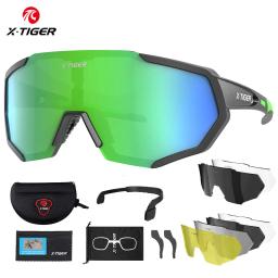 X-TIGER óculos de ciclismo polarizados esportes ao ar livre dos homens óculos de sol com armação de miopia óculos de bicicleta das mulheres dos homens ciclismo - Image 1