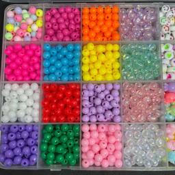 Maleta Kit de Miçangas com Mais de 1500 Peças e 10 Metros de fio, Perfeito para Confecção de Joias, Pulseiras, Colares... - Image 5
