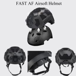 Conjunto de capacete tático FAST Capacete ajustável de paintball airsoft com máscara de auscultador óculos bolsa de bateria modelo L4G24 NVG para jogo de cosplay de caça desportiva ao ar livre - Image 4
