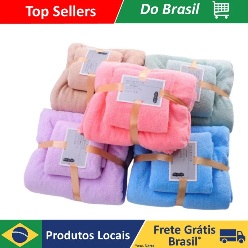 Kit 2 (Toalha De Banho) Conjunto De Toalha De Banho Grande Toalha Para Adultos E Estudantes Banho De Secagem Rápida - Image 1