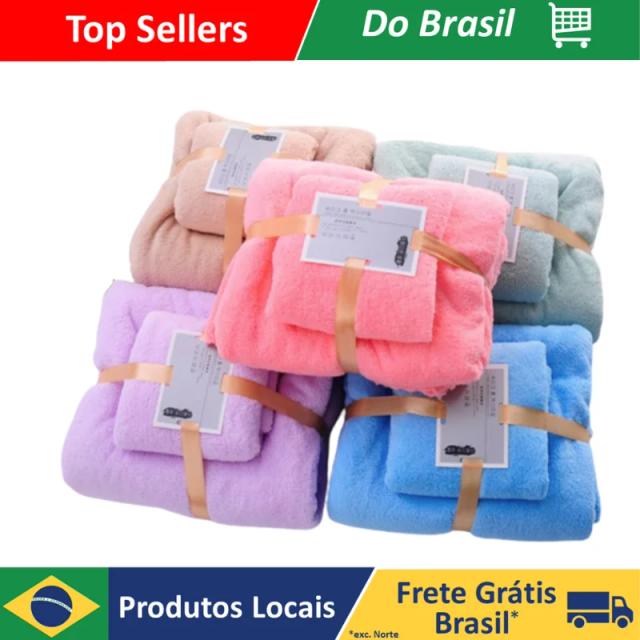 Conjunto de Toalhas de Banho Grande com Secagem Rápida para Adultos e Estudantes