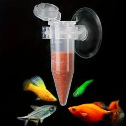 Conveniente pequeno peixe e camarão alimentador com ventosa, perfeito para alimentar vermes de aquário, 2pcs - Image 1