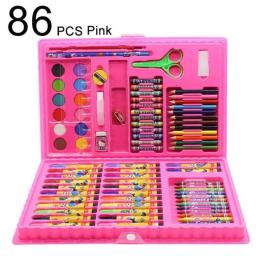 24/48/68/86/150 pçs Estojo Maleta Pintura Infantil Lápis Cores Giz Canetinhas e Diversos Tamanhos Desenhos Para Colorir - Image 6