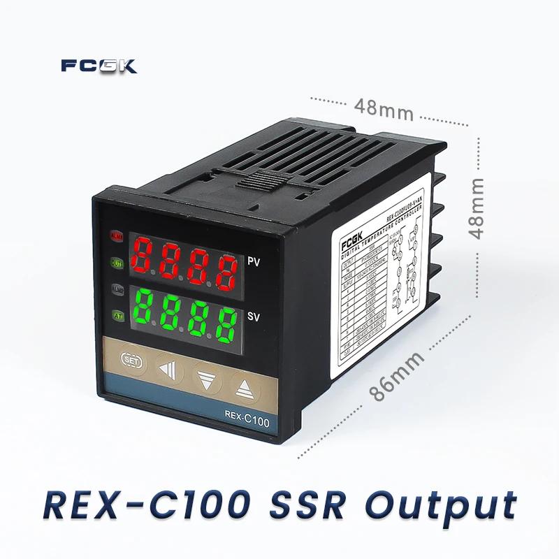 REX-C100 Controlador de Temperatura PID, Termostato Digital, Saída 40A SSR, Tipo K Termopar, 220V, 400 Graus - Image 1