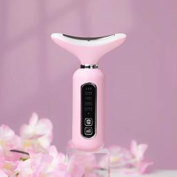 Massageador Aparelho De Beleza Para Pescoço Facial Com Vibração de Ondas Luminosas Anti-Rugas - Image 3