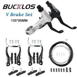 Conjunto de freio em v para bicicleta, alça de freio de alta qualidade, alavanca de freio em v para mountain bike, fácil de instalar, linha traseira dianteira, conjunto de pinça de tração - Image 1
