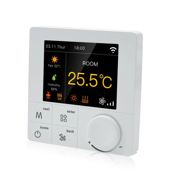 Termostato Wi-Fi Inteligente Qiumi com Tela LCD Colorida para Ar Condicionado – Controle de Temperatura com Alexa e Google Home