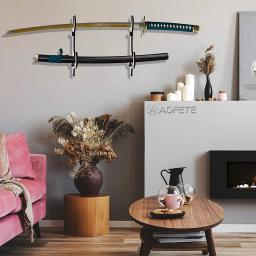 Ajustável Acrílico Samurai Sword Stand, Gancho Espada, Display Holder, Fácil Decoração Da Parede, DIY, 1 Par - Image 3