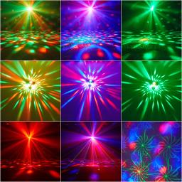 Festa Disco Ball Light, Projetor Laser, 5 em 1, DJ Stage Strobe Light, Natal, Casamento, Decoração Home Club - Image 2
