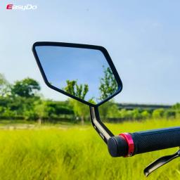 Easydo-espelho retrovisor universal para guidão de bicicleta, durável, ampla gama, ajustável, vidro hd - Image 6
