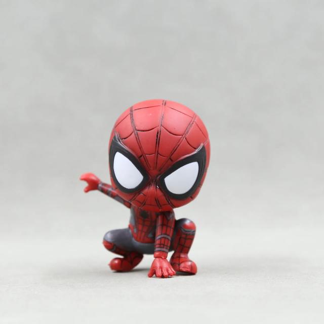 Marvel vingadores homem aranha bonito figura de ação postura anime decoração coleção estatueta brinquedo modelo ornamentos presente das crianças
