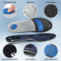 【Xxin】 Palmilhas de suporte de arco Leve EVA Palmilha de sapato esportivo Homens Mulheres Correndo Palmilhas elásticas tamanho 35-45 - Image 3