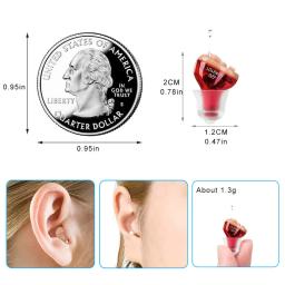 Mini CIC Personal Inner Ear Device, Aparelho Auditivo Premium para Adultos, Inclui Esquerda e Direita, TV e Chamadas, Estojo Portátil - Image 4