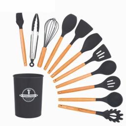 Silicone Utilitures para Cozinha, Suporte Utensílios, Batadores, Suporte Kit, 12 pcs - Image 6