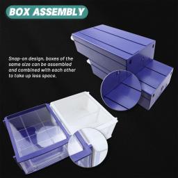 Organizador Montável Caixa De Armazenamento, Caixa De Parafuso, Gaveta De Plástico, Armazenamento De Peças Para Jóias, Hardware E Gabinete De Artesanato - Image 4