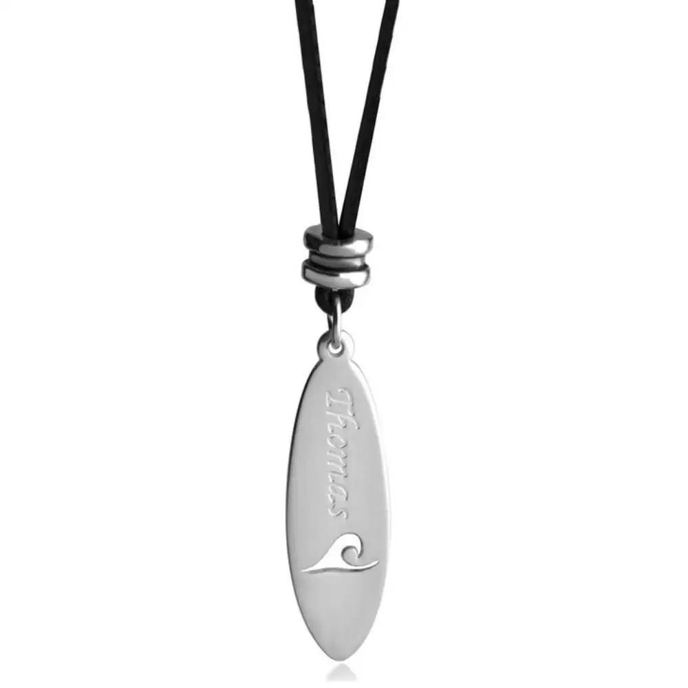 Colar com prancha de surf masculino, aço inoxidável, joias personalizadas, presente para surfistas e amantes da praia - Image 1