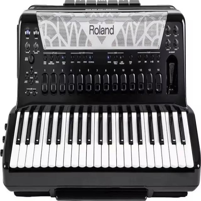 Teclado Roland V-Acordeão FR-8X Autêntico Preto com 41 Chaves e Base 120