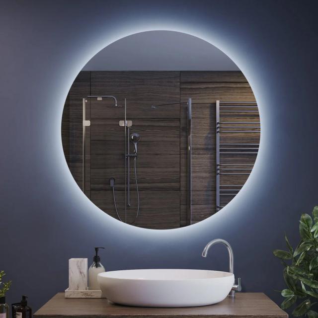 Retroiluminação LED Redonda de 50cm para Decoração de Ambientes e Vídeos em Laptops e Banheiros